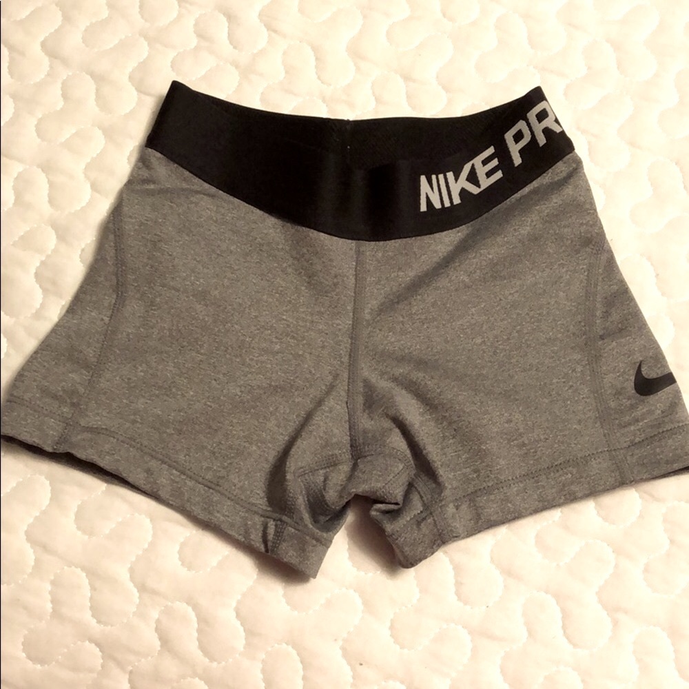 Girls Nike Pro spandex shorts
